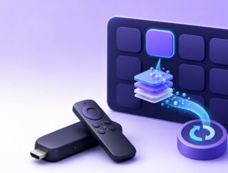 A streaming device and abstract app tiles with a safe cache-clearing path.