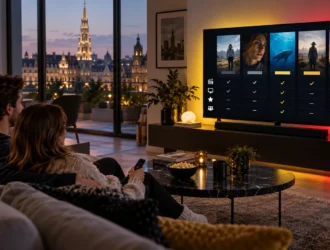 Best IPTV in Belgium comparison on a television screen