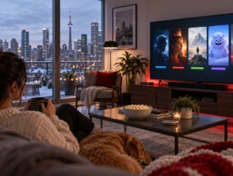 Best IPTV in Canada comparison on a television screen