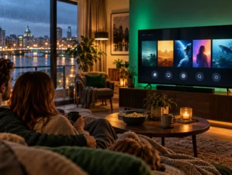 Best IPTV in Ireland comparison on a television screen