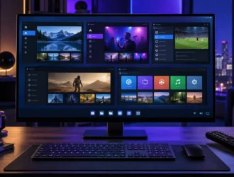 Best IPTV Players for Windows comparison on a television screen
