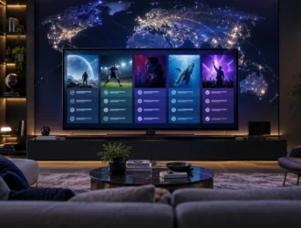 Best IPTV Providers comparison on a television screen