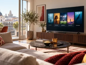 Best IPTV in Spain comparison on a television screen
