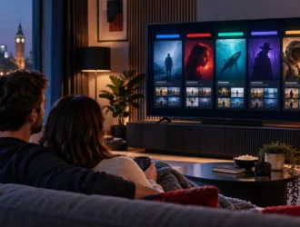 Best IPTV in the UK comparison on a television screen