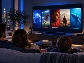 Best IPTV in the USA comparison on a television screen